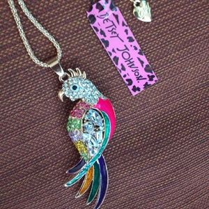 Reserved Betsey Johnson Parakeet Necklace NWT